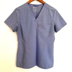 Figs Scrub Top Seal Blue Size Small